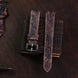 Black Cherry Ostrich Leg Leather Watch Strap (Smooth)