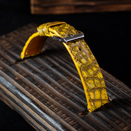 Canary Yellow Alligator Leg – Smooth Scale