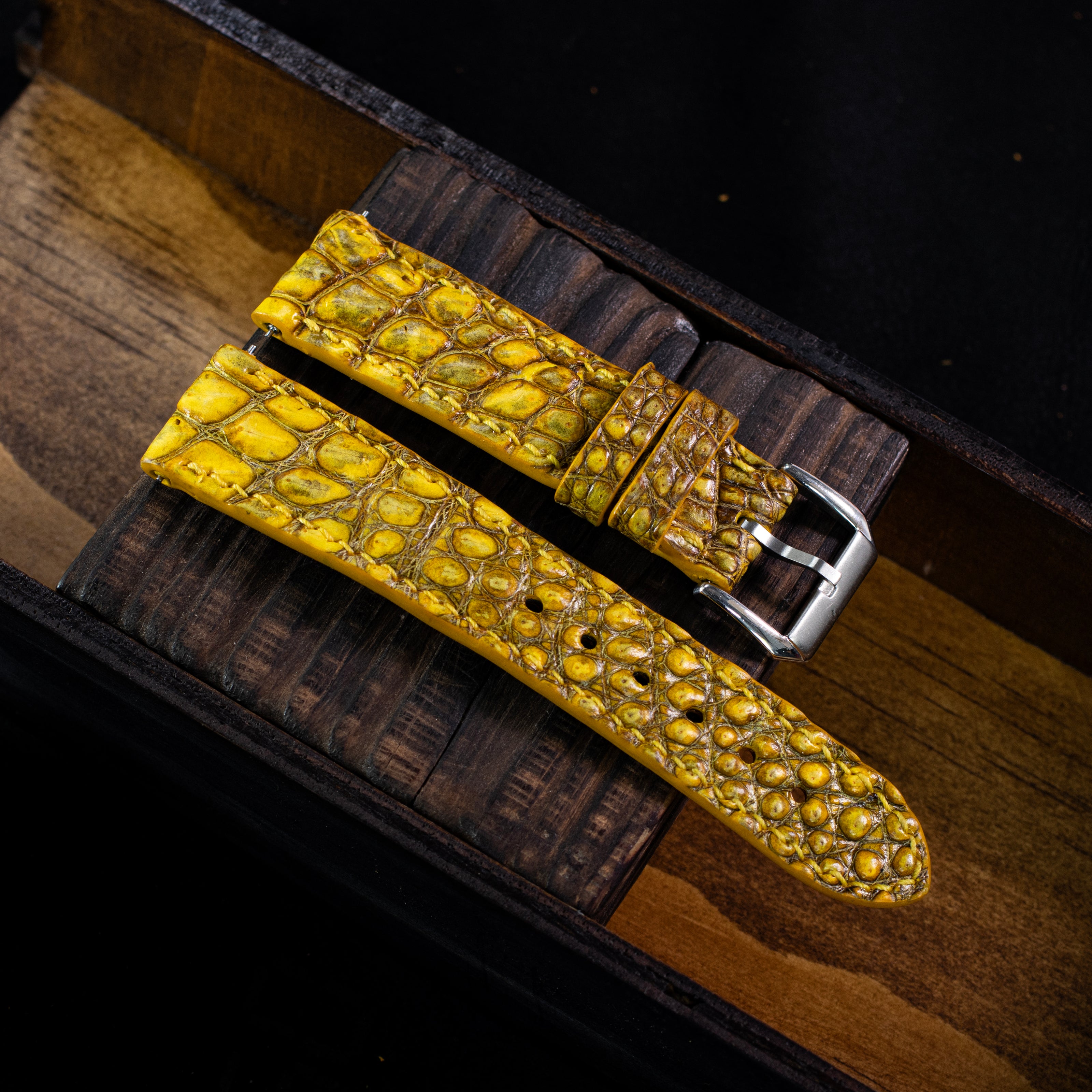Canary Yellow Alligator Leg – Smooth Scale