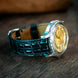 Black Alligator Double Hornback Watch Strap