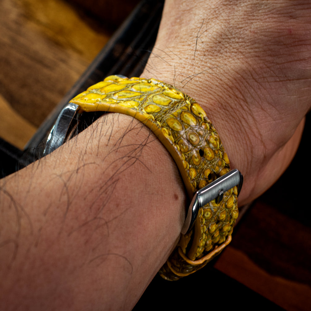 Canary Yellow Alligator Leg – Smooth Scale