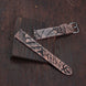 Vintage Rose Waxed Ostrich Leg Leather Watch Strap (Scaled)