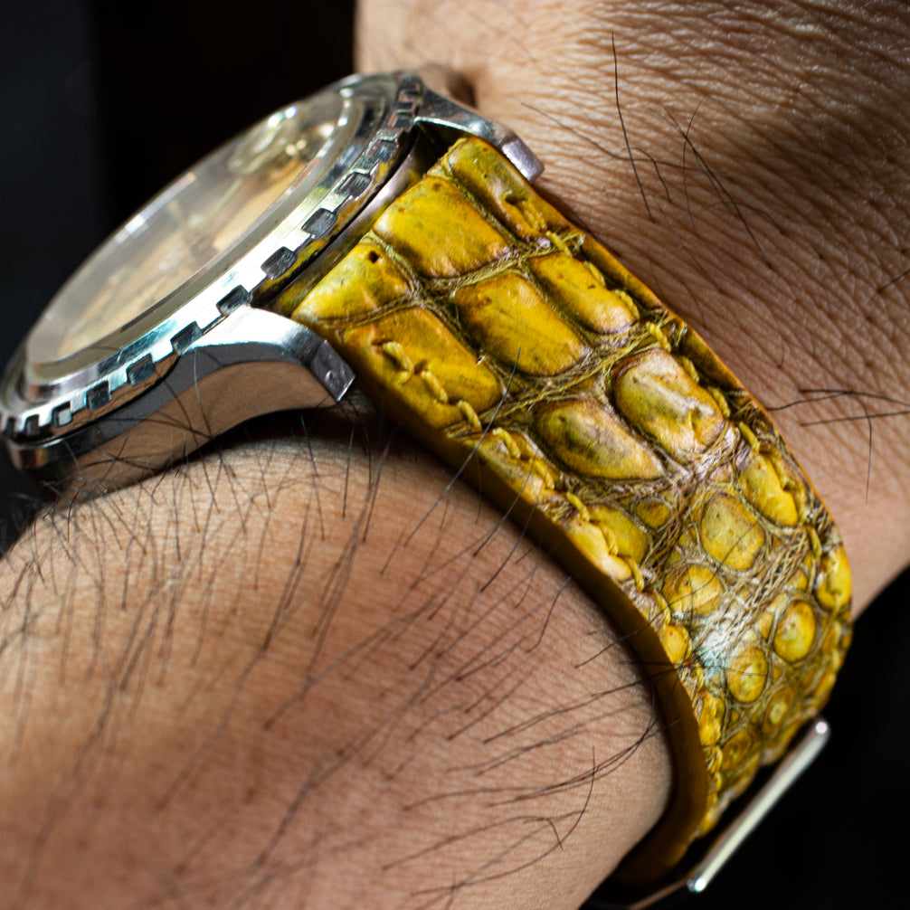 Canary Yellow Alligator Leg – Smooth Scale