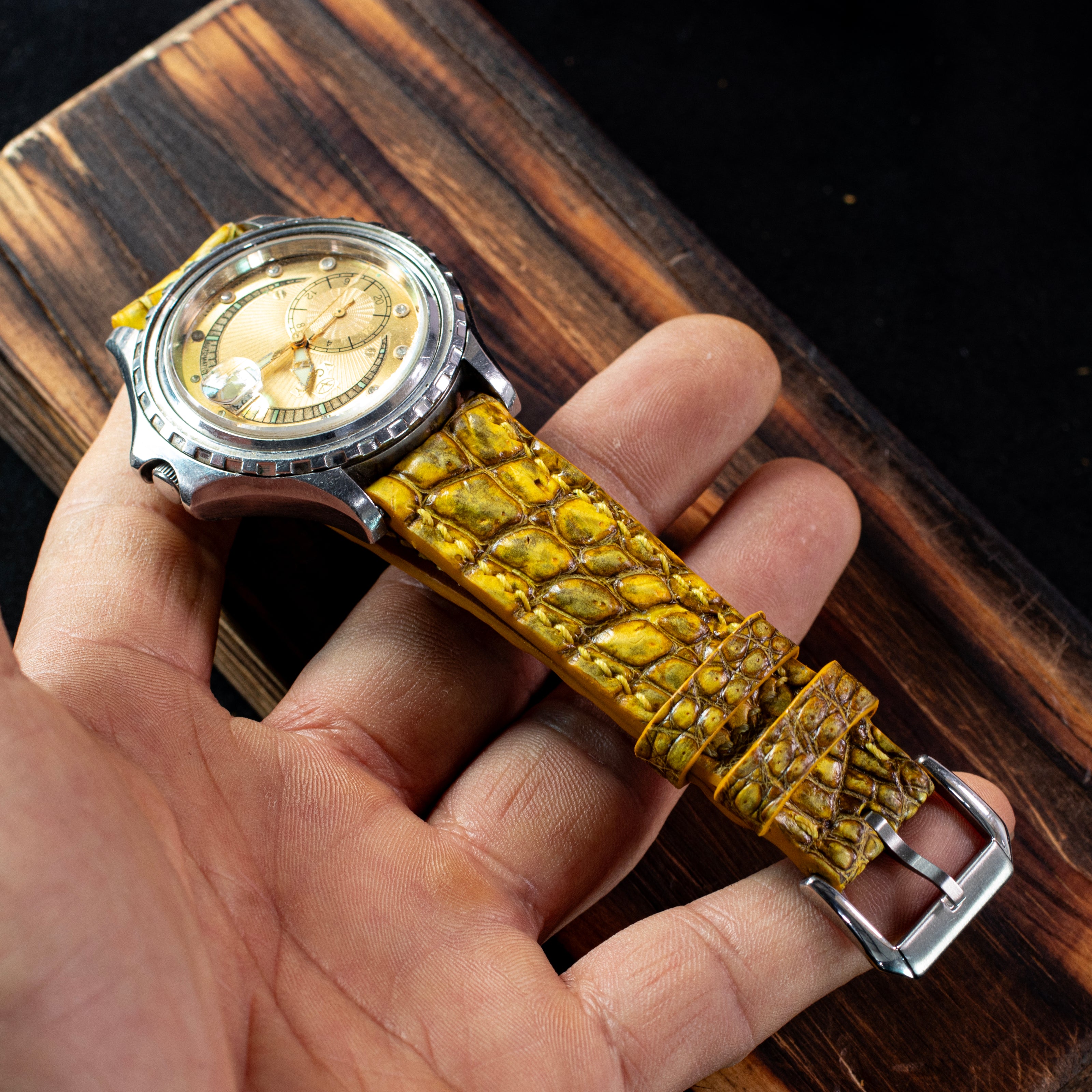 Canary Yellow Alligator Leg – Smooth Scale