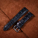 Midnight Black Alligator Leather Watch Strap