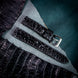 Black Horned Alligator Leg Stitched Strap
