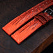 Black & Orange Lizard Leather Strap