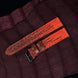 Black & Orange Lizard Leather Strap