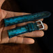Ocean Blue Patina Alligator Strap