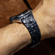 Black Gladiator Hornback Alligator Watch Strap