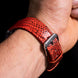 Black & Orange Lizard Leather Strap