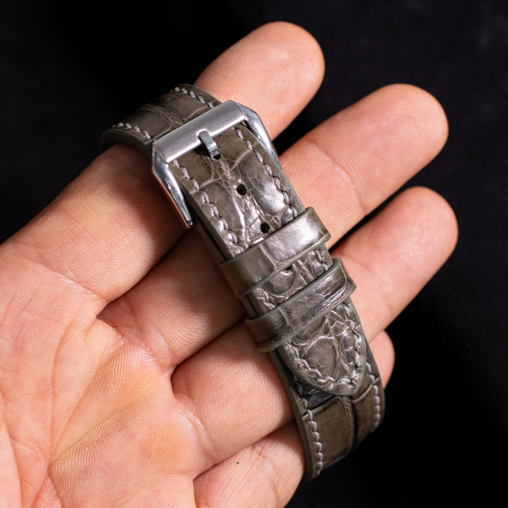 Olive Green Alligator Leather Strap