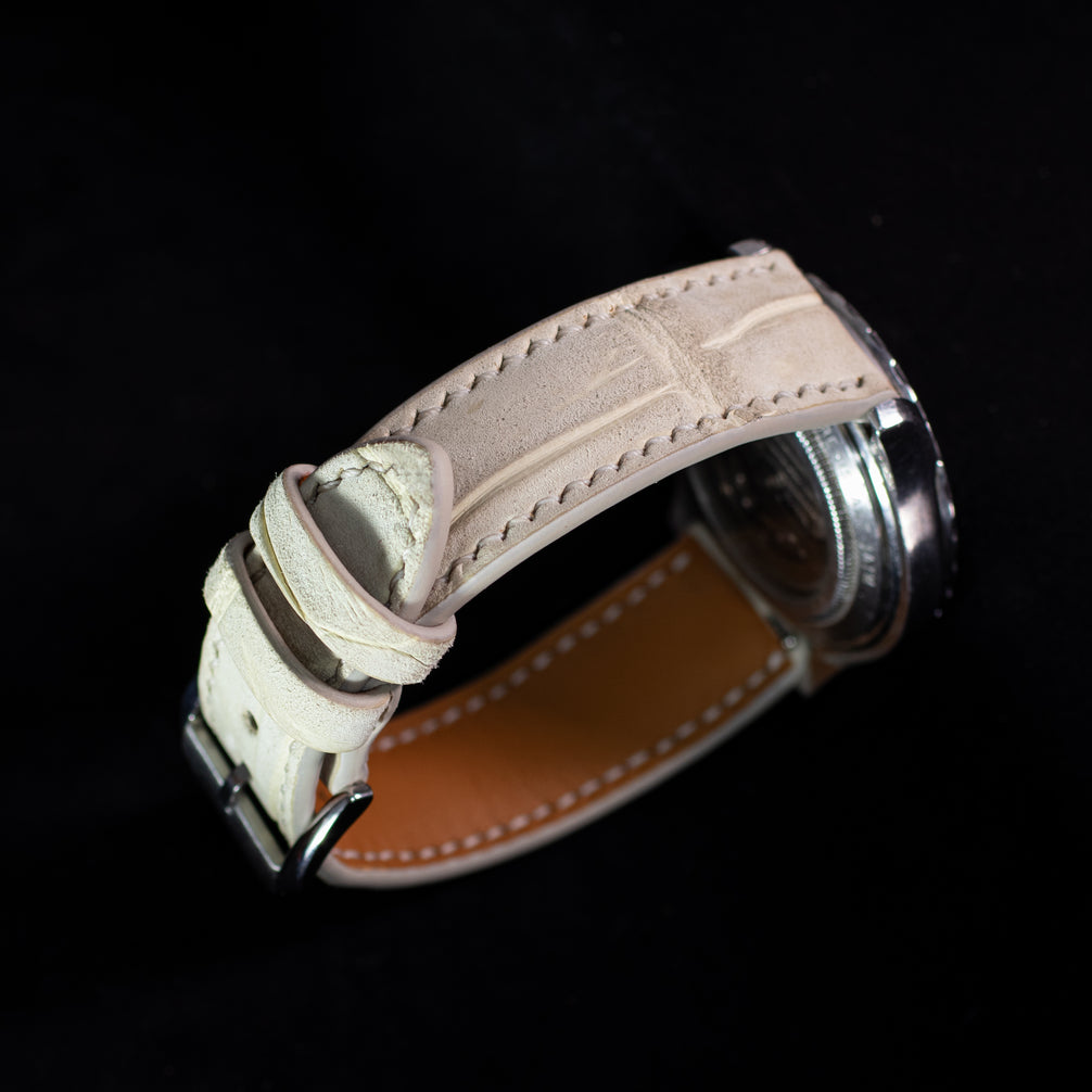 Royal Ivory Nubuck Alligator Strap