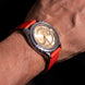 Black & Orange Lizard Leather Strap