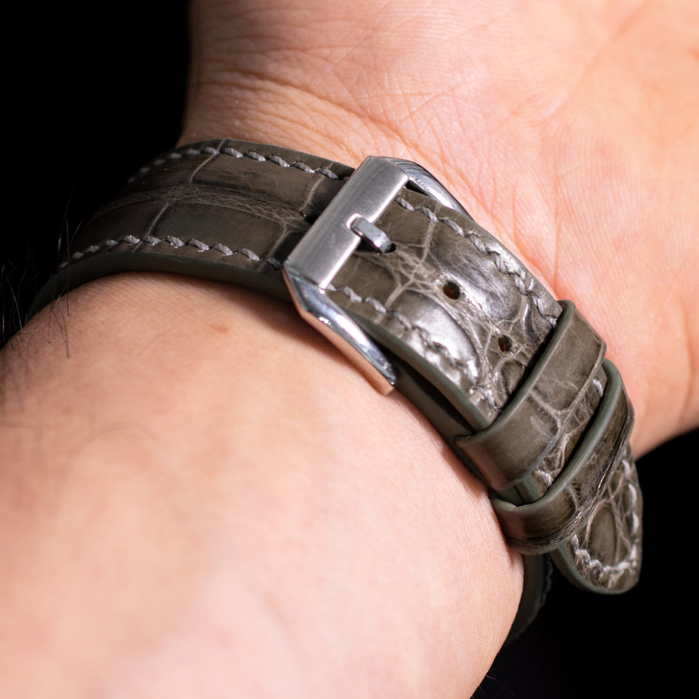 Olive Green Alligator Leather Strap