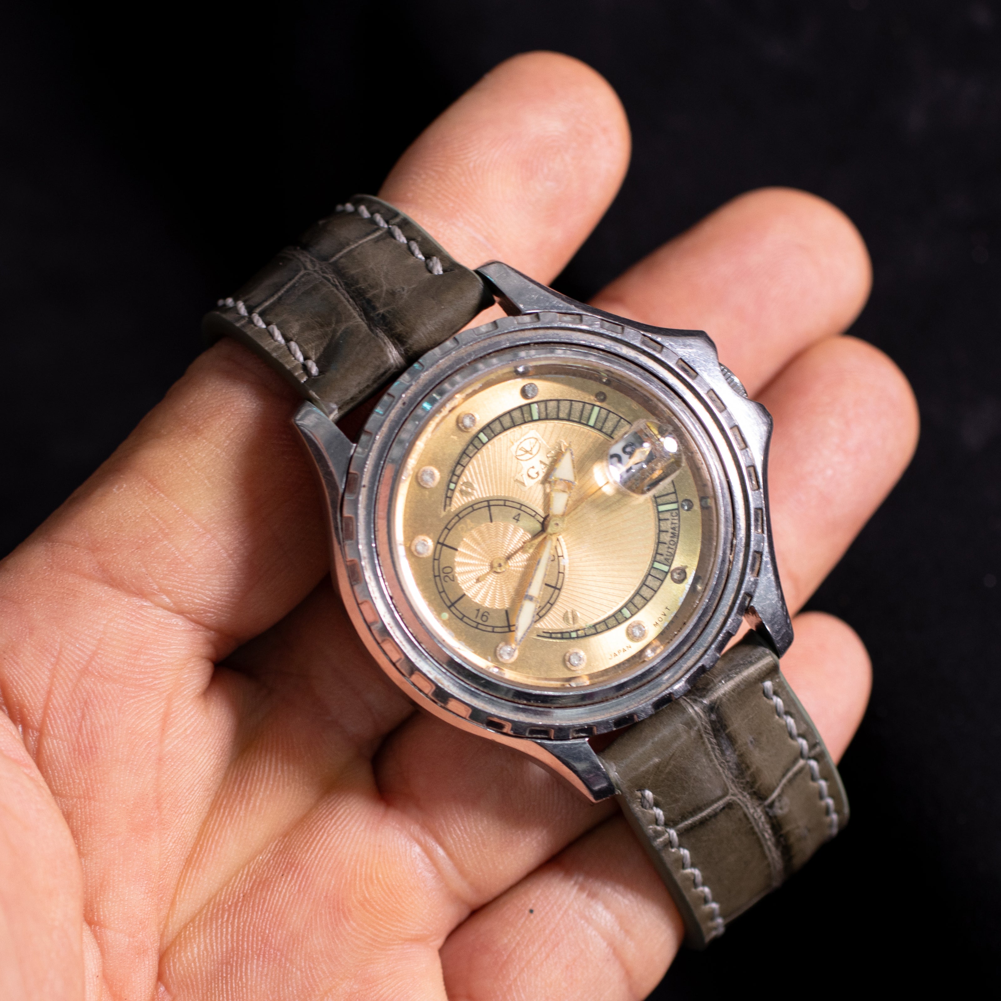 Olive Green Alligator Leather Strap