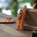 Handcrafted Ostrich Leather Watch Strap: Amber Flame Waxed by Tan