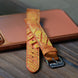 Orange Waxed Ostrich Leg Waxed Leather Watch Strap (Scaled)