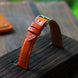 Orange Glossy Ostrich Leg Watch Strap (Scaled)