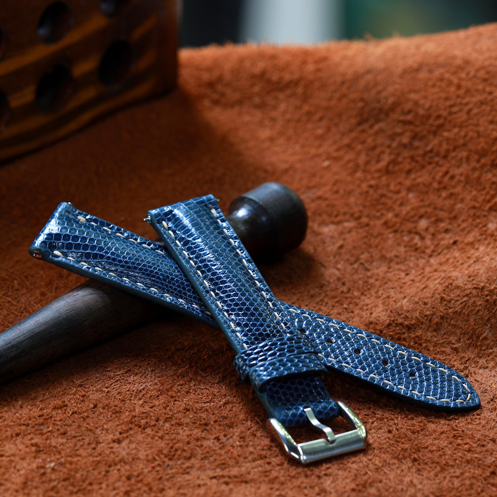 Midnight Blue Lizard Leather Strap