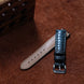 Handcrafted Crocodile Leather Watch Strap with Zermatt Lining (Pointed Tip) by Tan