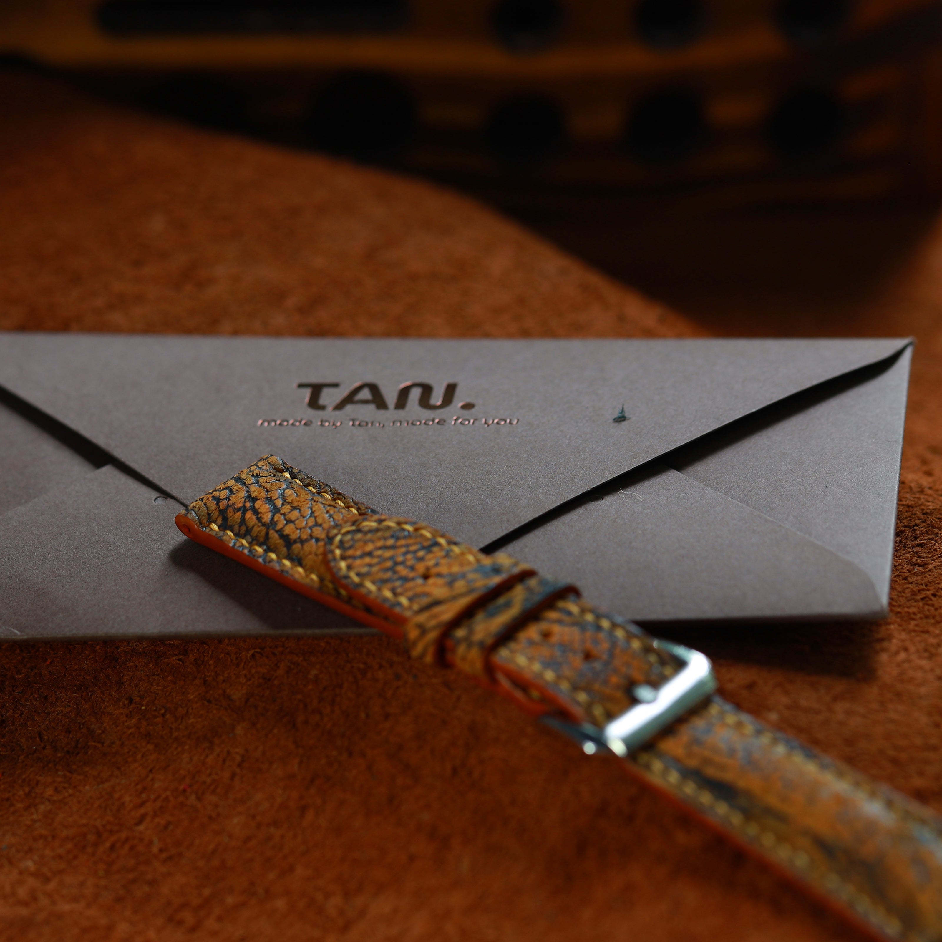 Canary Yellow Toad Leather Watch Strap