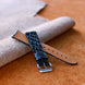 Black Alligator Leg Stitchless Strap (Smooth)