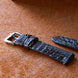 Brown Alligator Leg Stitchless Strap (Smooth)