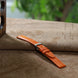 Handcrafted Orange Ostrich Leather Apple Watch Strap