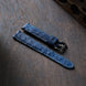 Blue Ostrich Leather Watch Strap