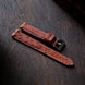 Wine Red Ostrich Leather Watch Strap
