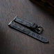 Black Ostrich Leather Watch Strap
