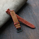 Wine Red Ostrich Leather Watch Strap