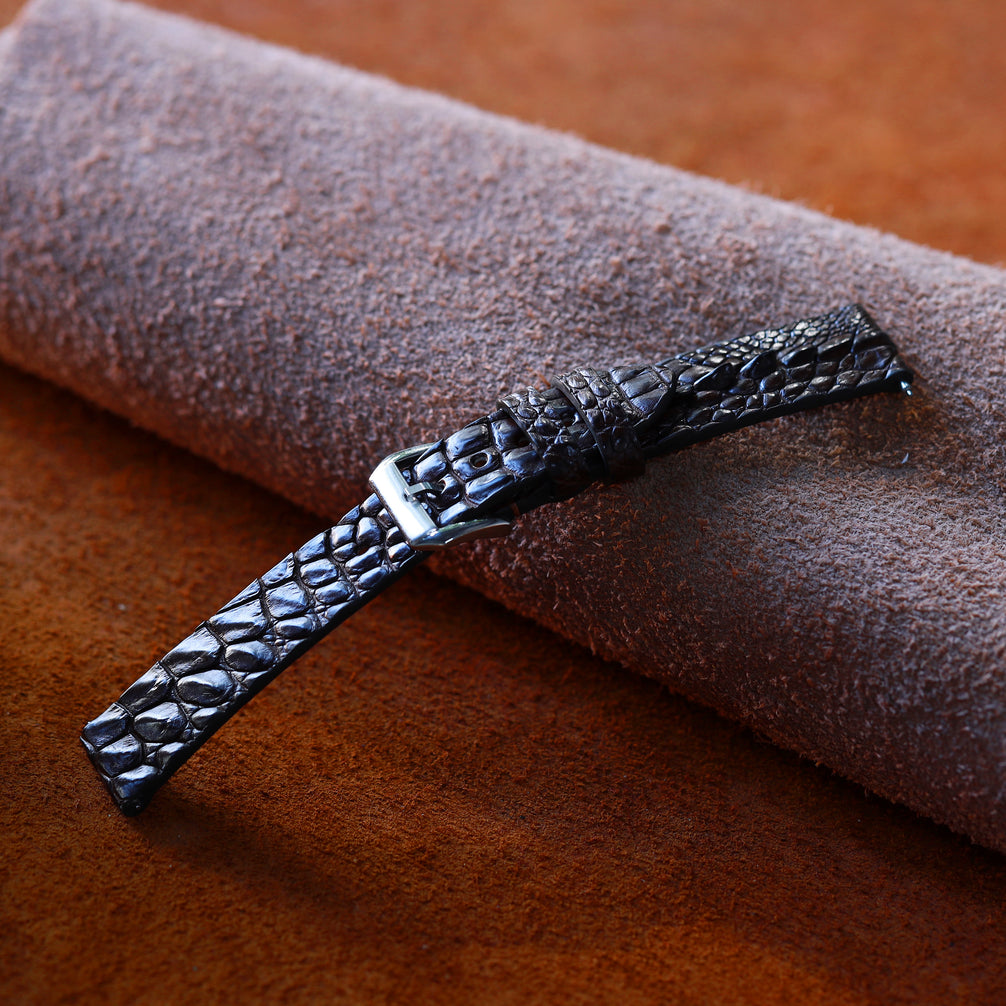 Brown Alligator Leg Stitchless Strap (Smooth)