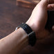 Black Alligator Leg Stitchless Strap (Smooth)