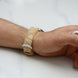 While Waxed Ostrich Leg Leather Watch Strap (Scaled)