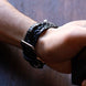 Black Horned Alligator Leg Stitchless Strap