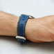 Blue Ostrich Leather Watch Strap