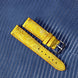 Mustard Yellow Glossy Ostrich Leg Watch Strap (Scaled)