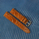 Cognac Brown Glossy Ostrich Leg Watch Strap (Scaled)