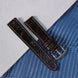 Dark Chocolate Brown Glossy Ostrich Leg Watch Strap (Scaled)