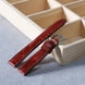 Burgundy Glossy Ostrich Leg Watch Strap (Scaled)