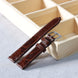 Chocolate Brown Glossy Ostrich Leg Watch Strap (Scaled)
