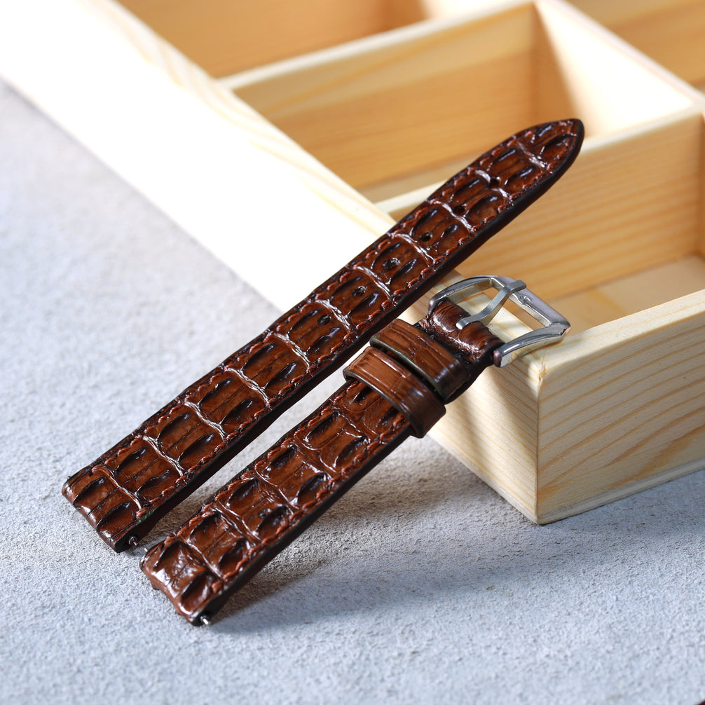 Brown Alligator Hornback Watch Strap