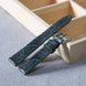 Blue-Gray Glossy Ostrich Leg Watch Strap (Scaled)