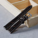 Dark Chocolate Brown Glossy Ostrich Leg Watch Strap (Scaled)