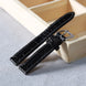 Classic Black Glossy Ostrich Leg Watch Strap (Scaled)