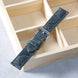 Blue-Gray Glossy Ostrich Leg Watch Strap (Scaled)
