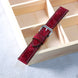 Burgundy Glossy Ostrich Leg Watch Strap (Scaled)