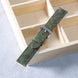 Olive Green Glossy Ostrich Leg Watch Strap (Scaled)